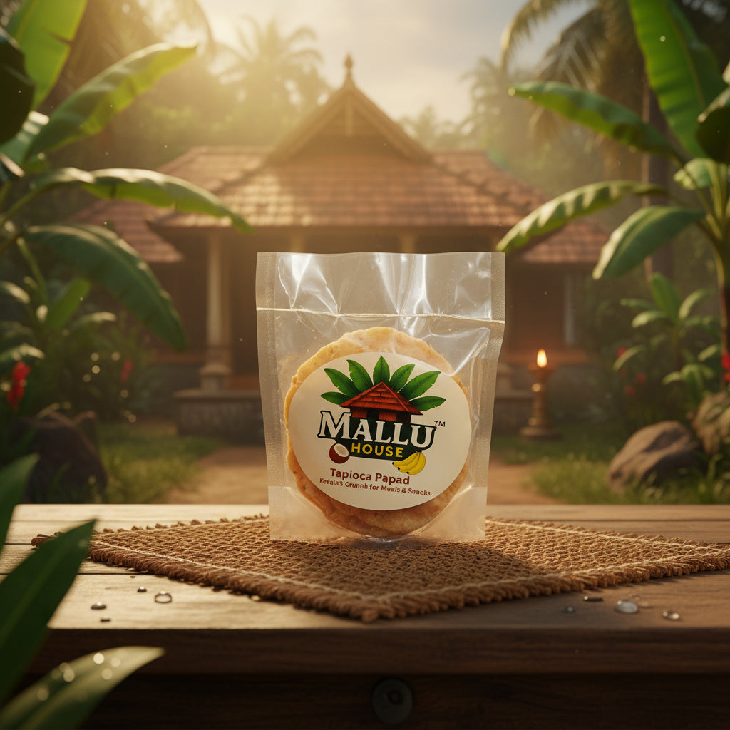 Tapioca Papad (for frying) - Fresh from Kerala