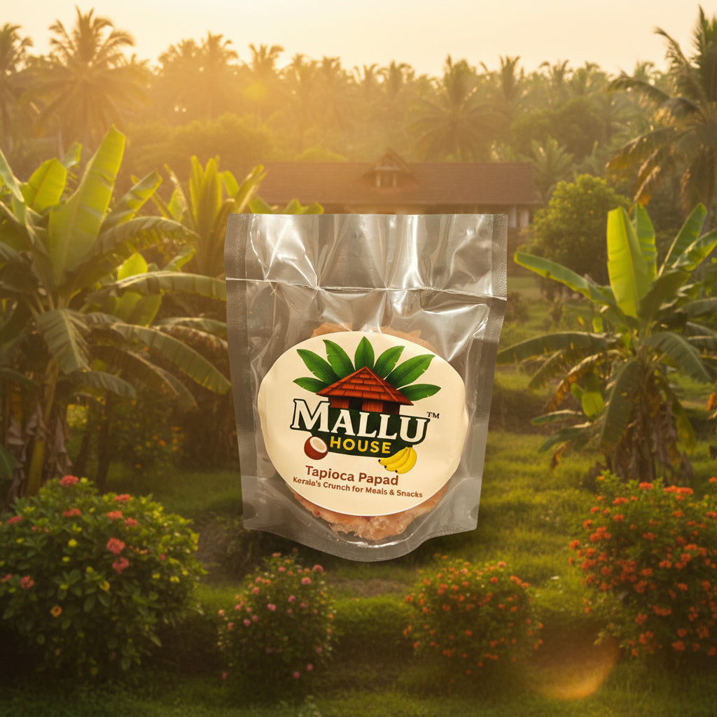 Tapioca Papad (for frying) - Fresh from Kerala